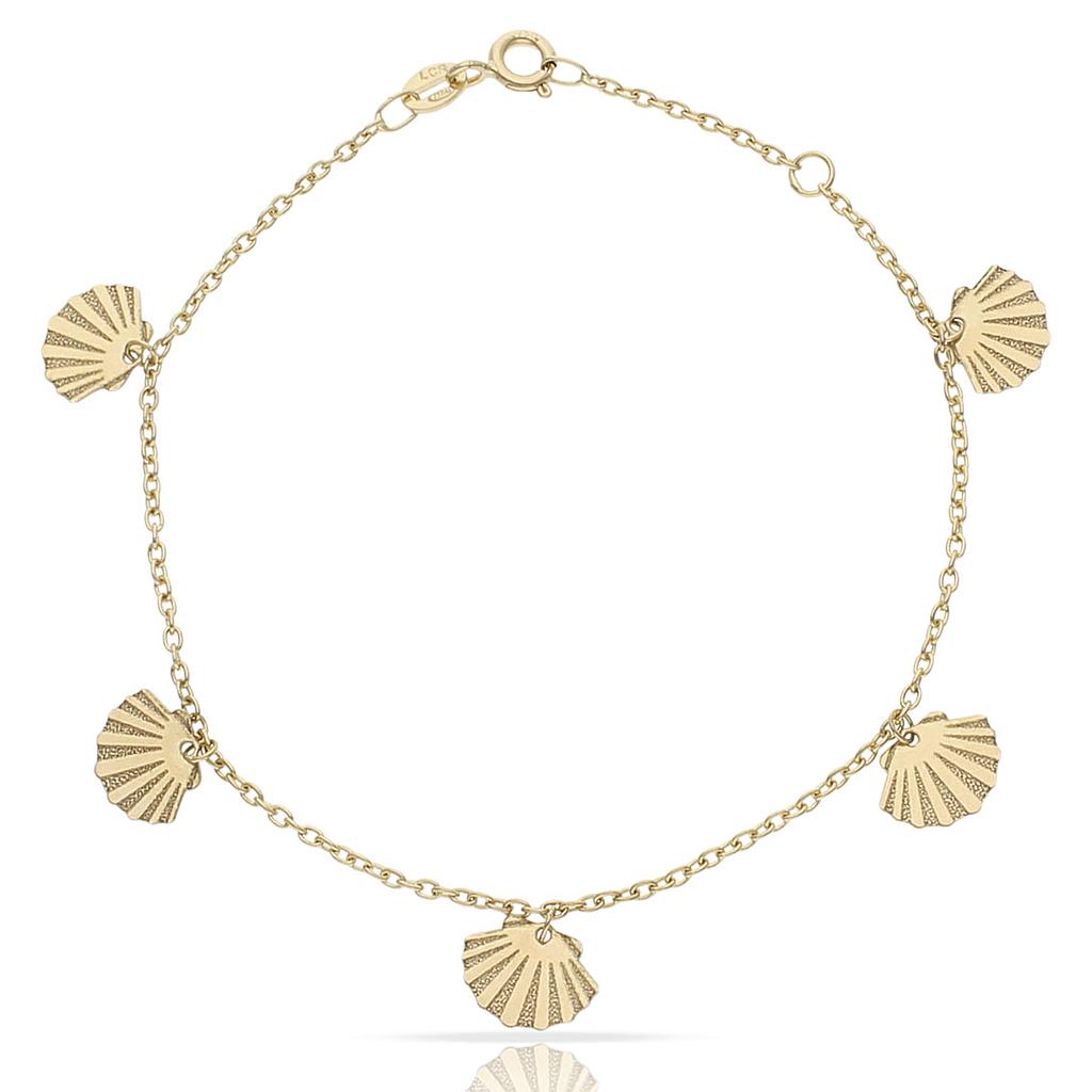 PULSERA ORO 18KL MINI CHARMS CONCHAS