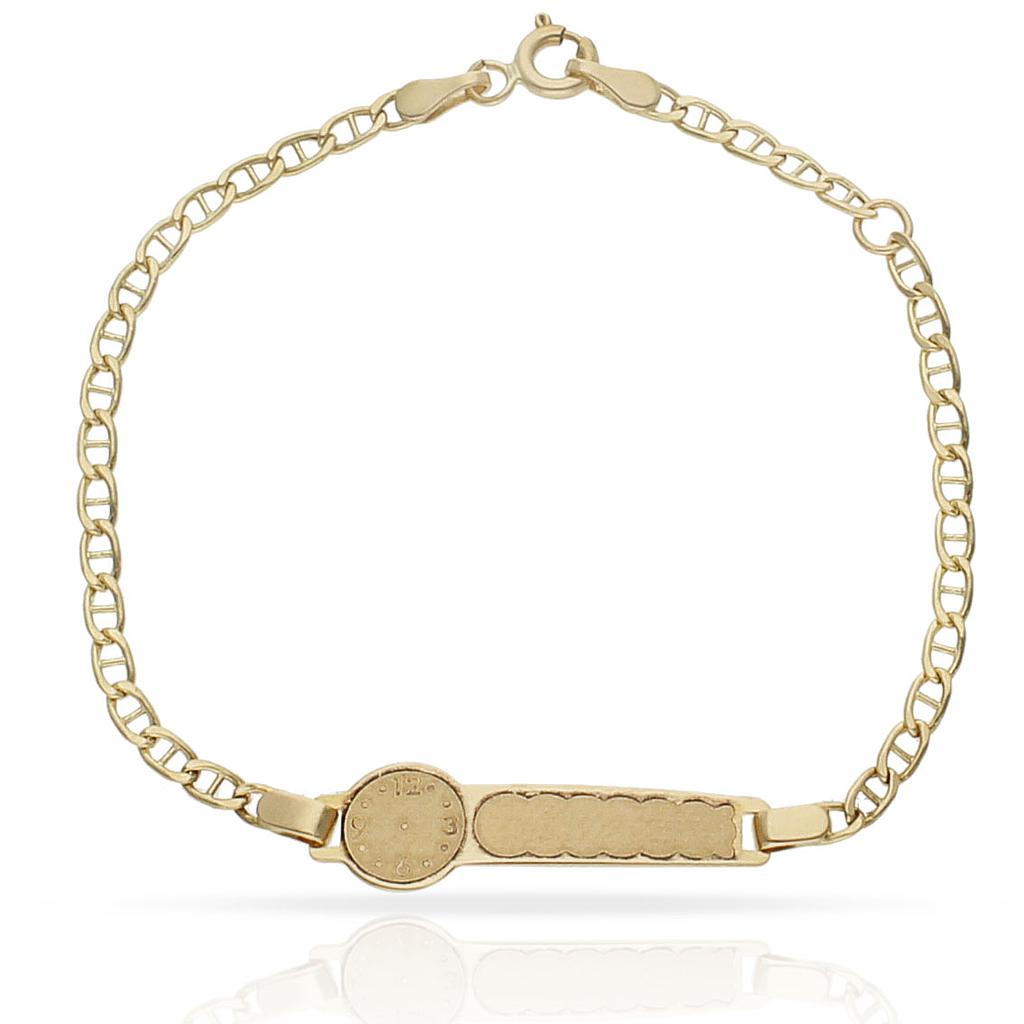 PULSERA ORO 18KL RELOJ ANCLA