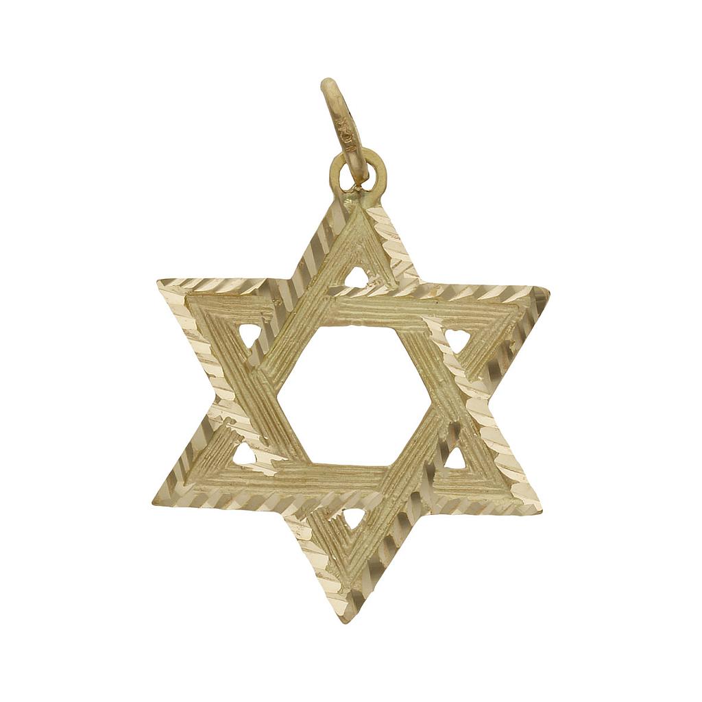 ESTRELLA DE DAVID ORO DE 18KL - 23X28MM