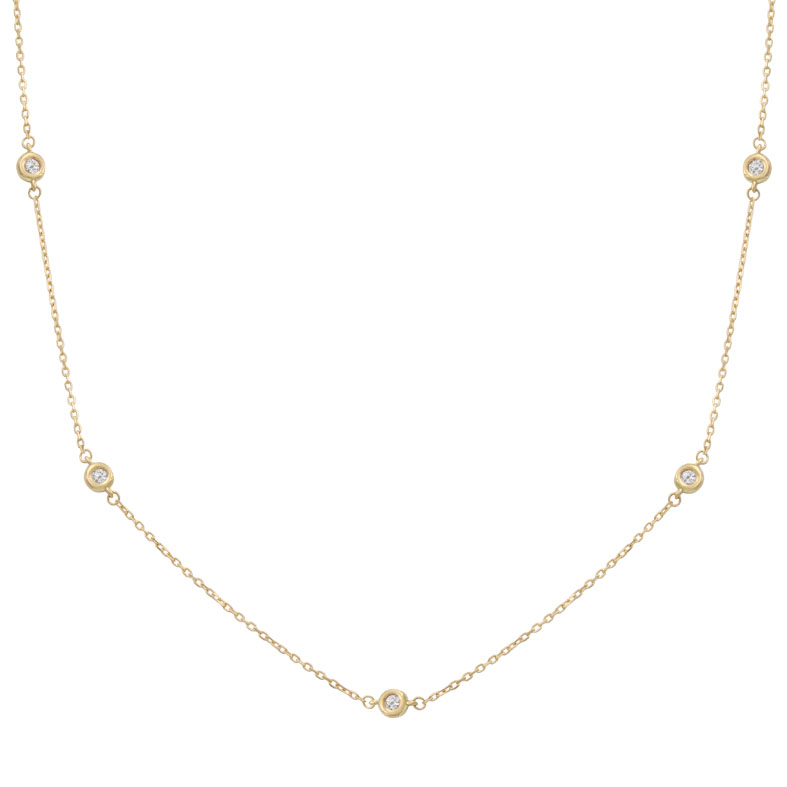 GARGANTILLA CHATONES ORO 18KL - 3.50MM