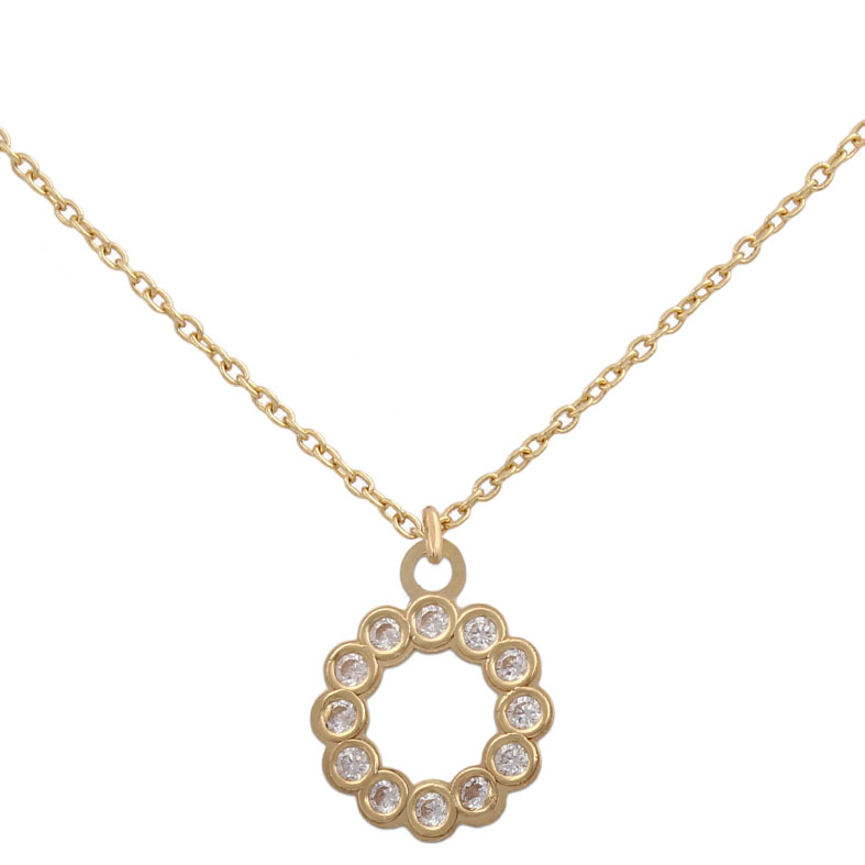 GARGANTILLA CIRCULO ORO 18KL CIRCONITAS