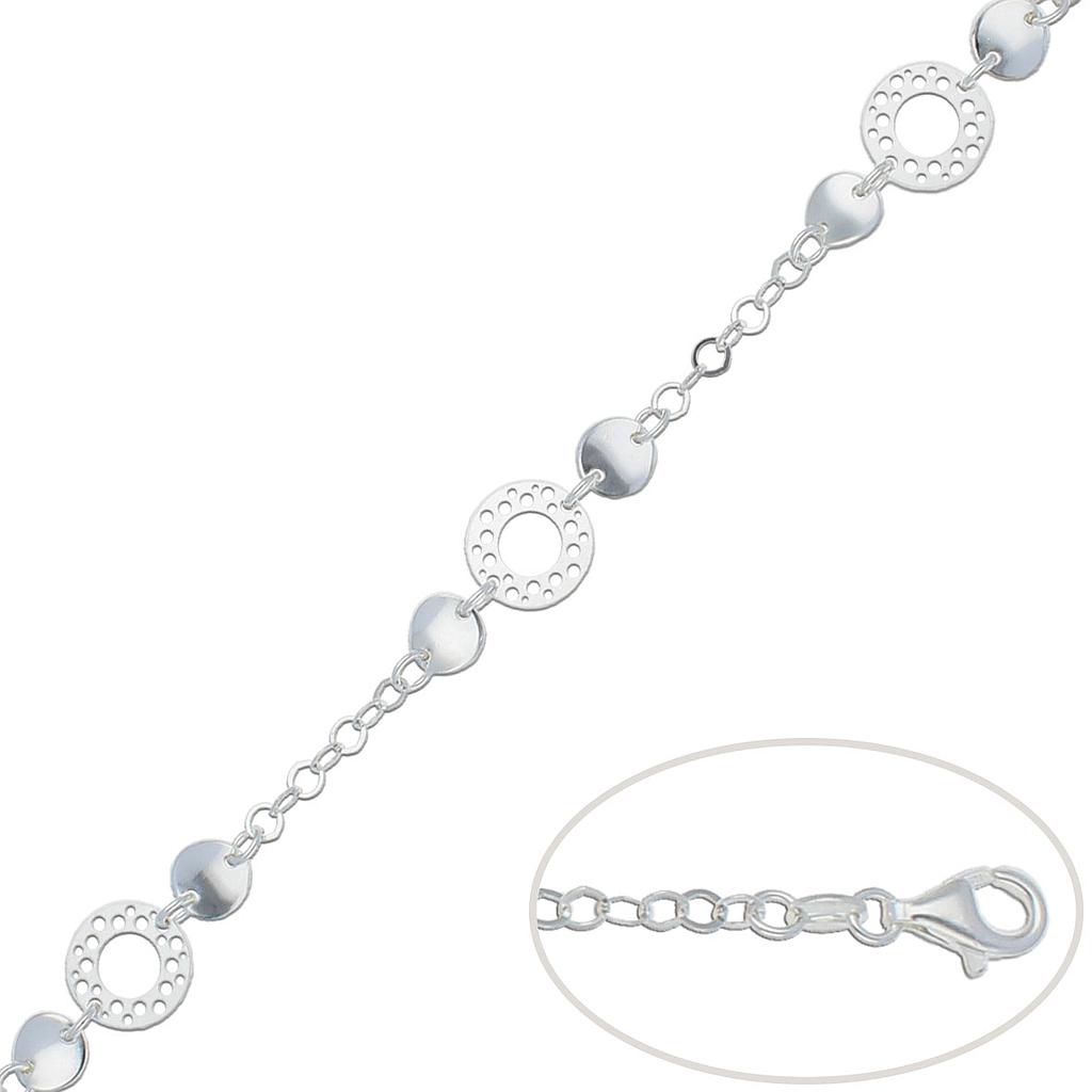 PULSERA PLATA 925MM CIRCULOS