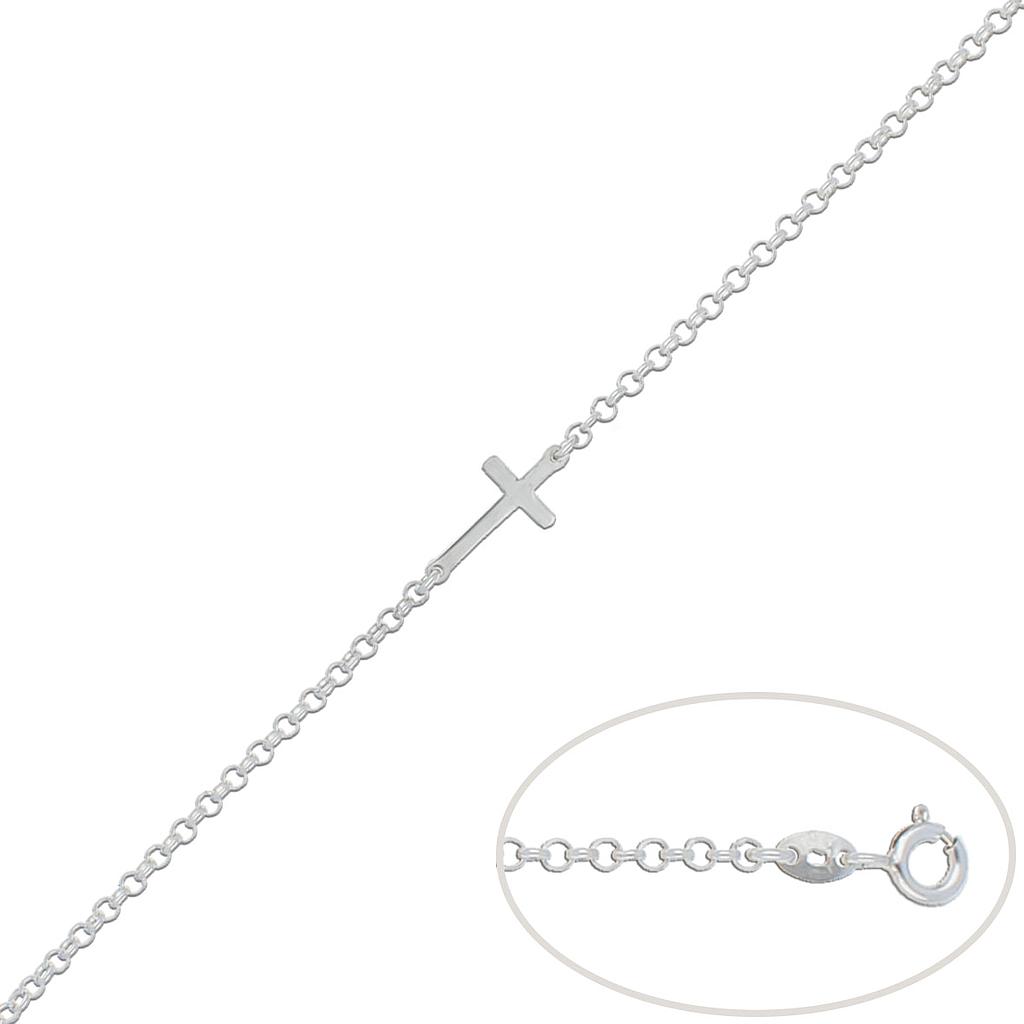 PULSERA PLATA 925MM CRUZ
