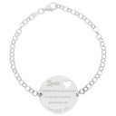 PULSERA PLATA 925MM PROFE + FRASE - 25MM