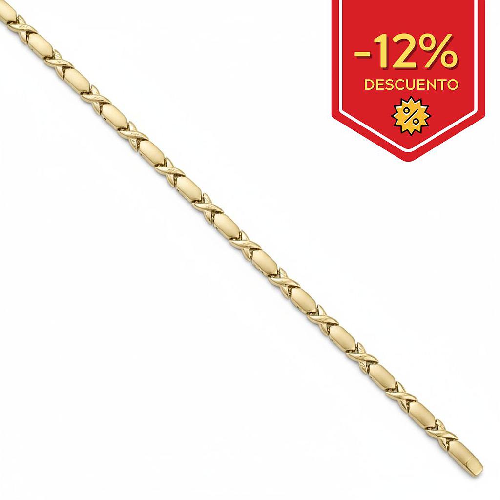 PULSERA TROQUELADA ORO 18KL