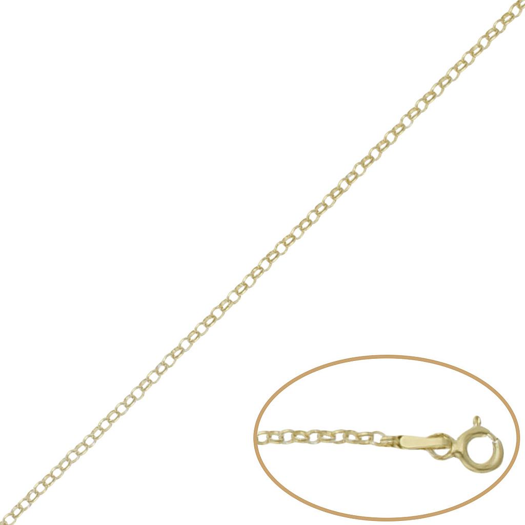 CADENA ROLOT PLATA CHAPADA ORO - 1MM