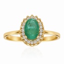 SORTIJA ORO 18KL  ESMERALDA FINA