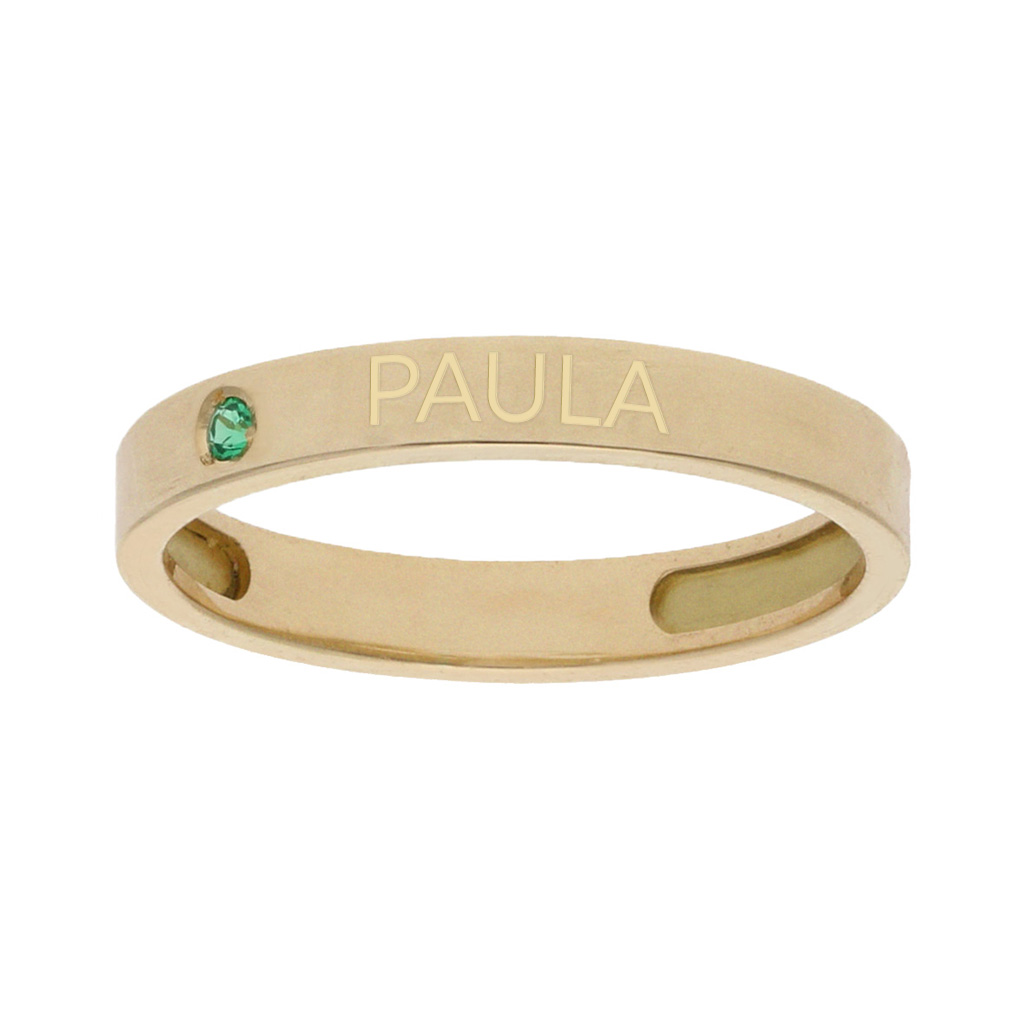 SORTIJA ORO 18KL - 1 ANILLO PERSONALIZADO NOMBRE