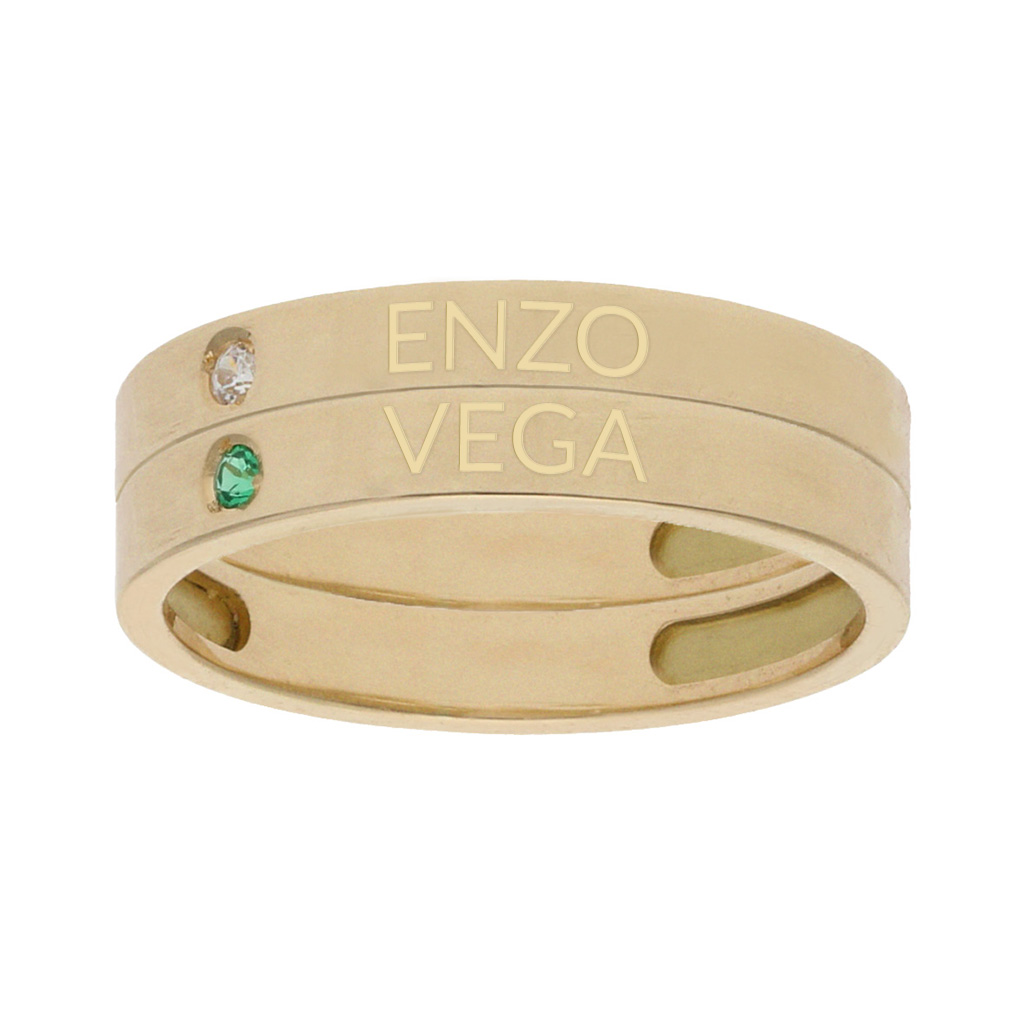 SORTIJA ORO 18KL - 2 ANILLOS PERSONALIZADOS NOMBRE