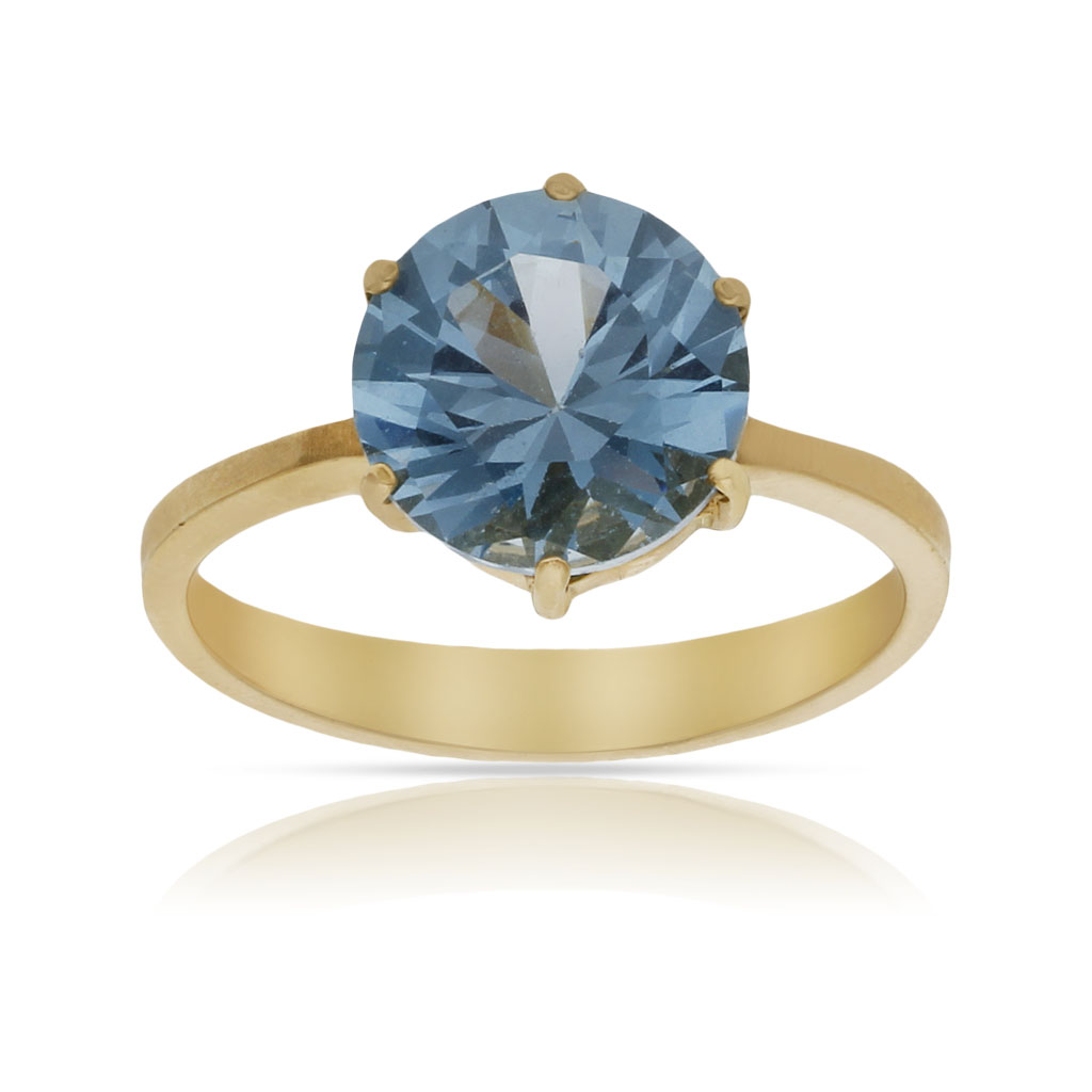 SORTIJA ORO 18KL - PIEDRA AZUL