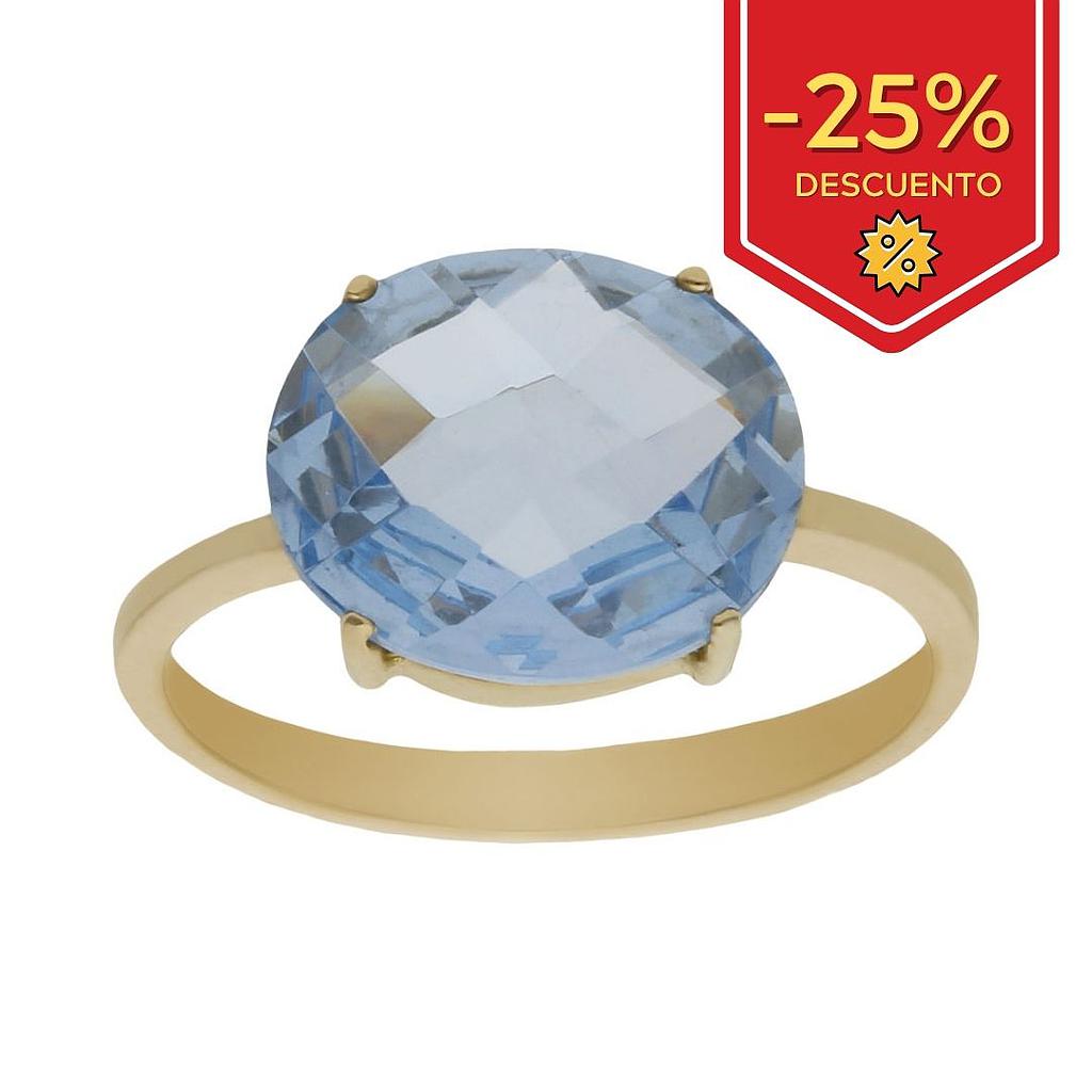 SORTIJA ORO 18KL - PIEDRA AZUL