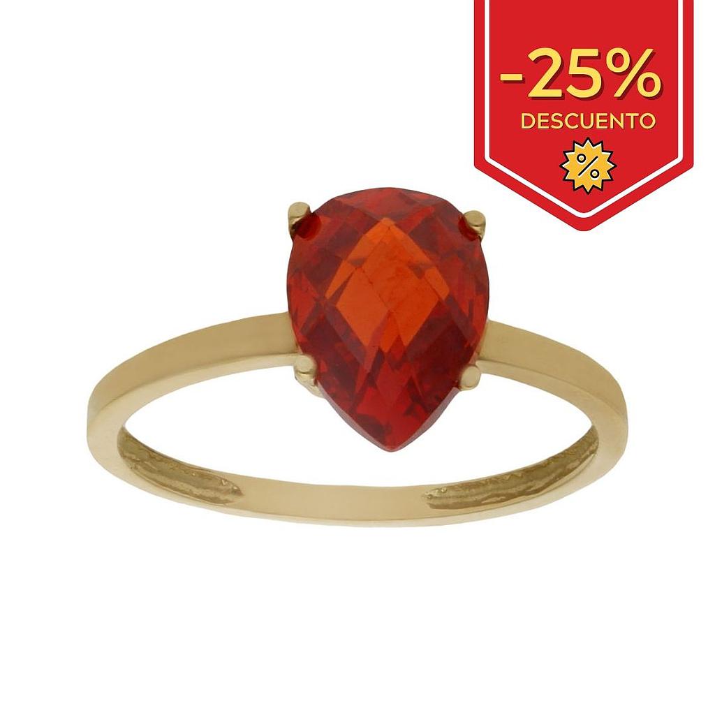 SORTIJA ORO 18KL - PIEDRA PAPARAYA