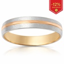 ALIANZA ORO ROSA - ORO BLANCO 18KL - 4MM