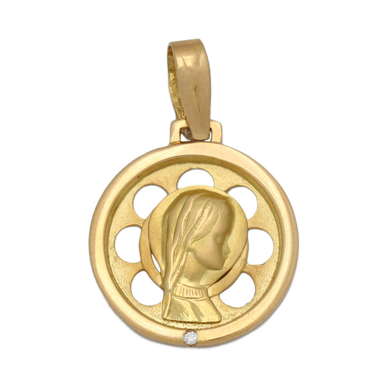 MEDALLA ORO 18KL VIRGEN NIÑA DE 16MM