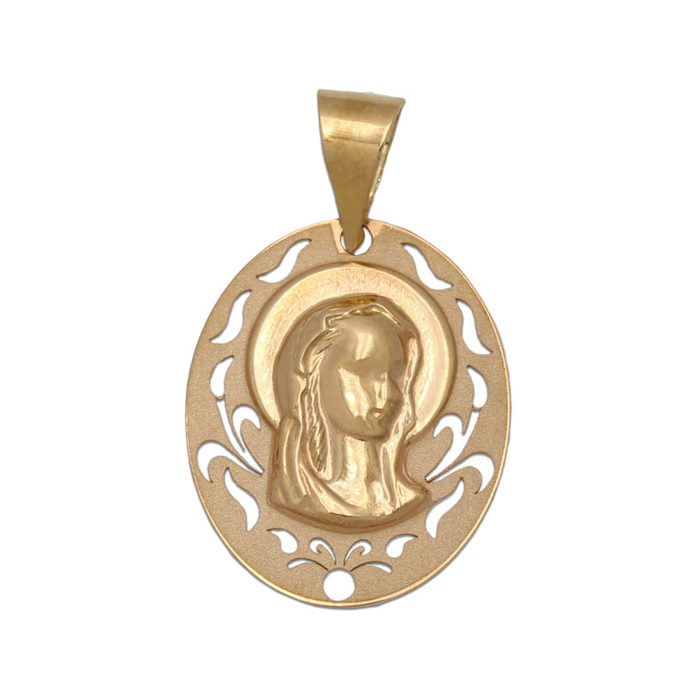 MEDALLA ORO 18KL VIRGEN NIÑA DE 16X19MM