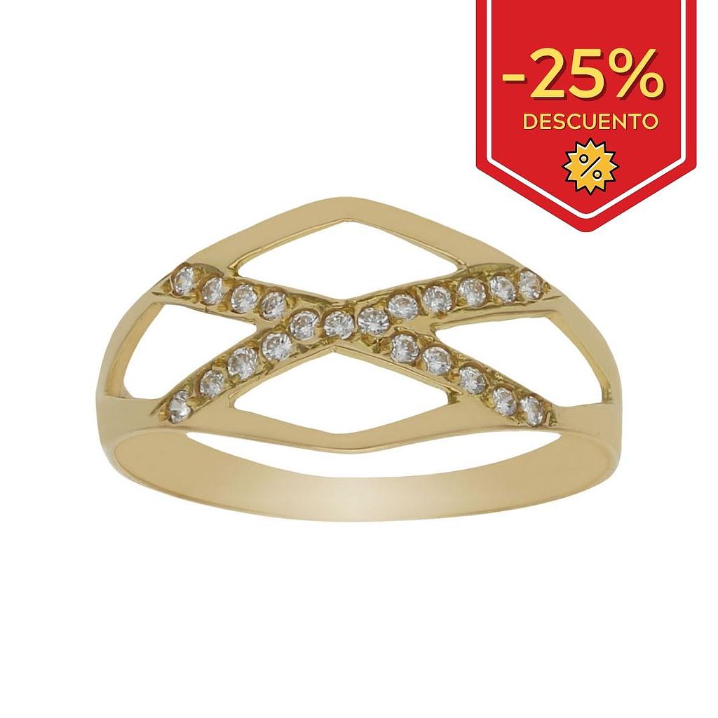SORTIJA ORO 18KL CIRCONITAS 