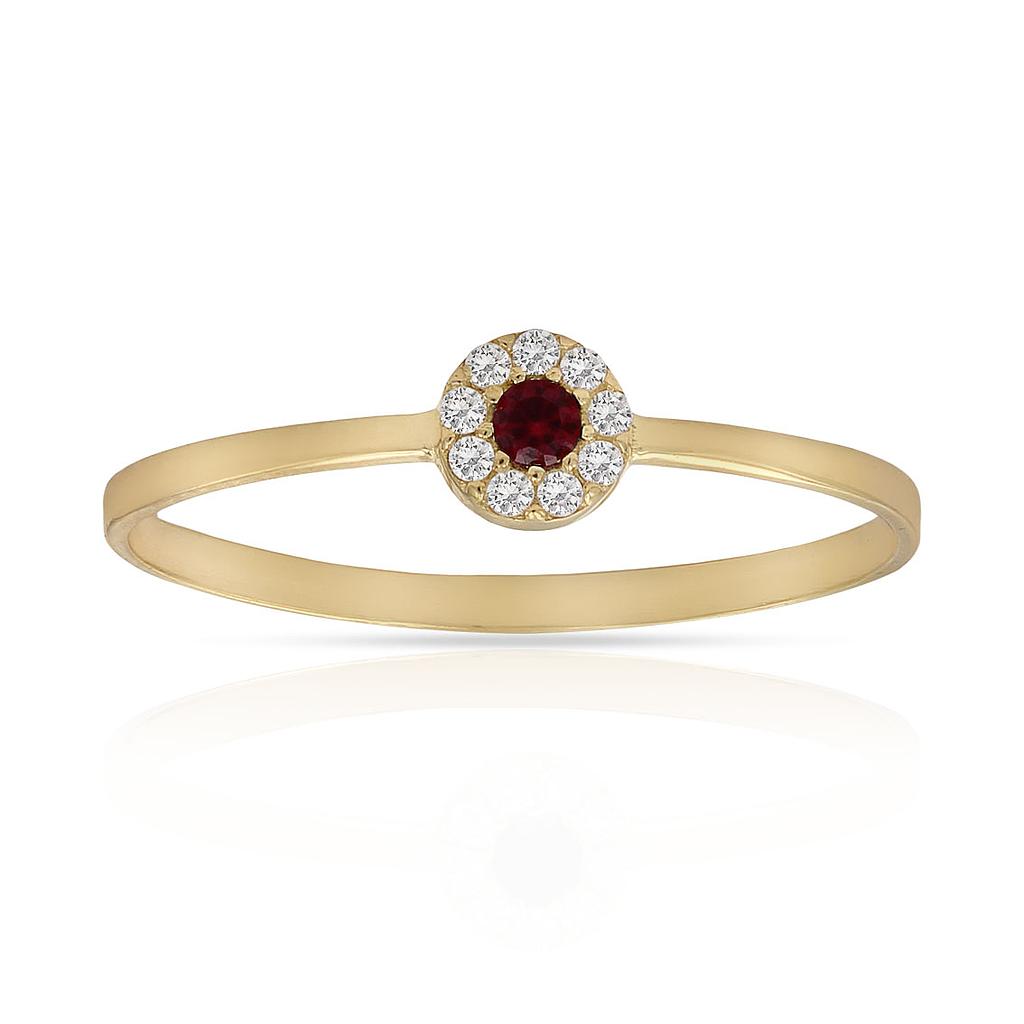 SORTIJA ORO 18KL CRISOPAL ROJO