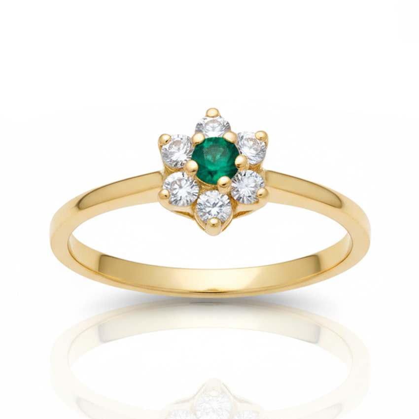 SORTIJA ORO 18KL CRISOPAL VERDE