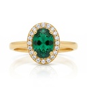 SORTIJA ORO 18KL CRISOPAL VERDE