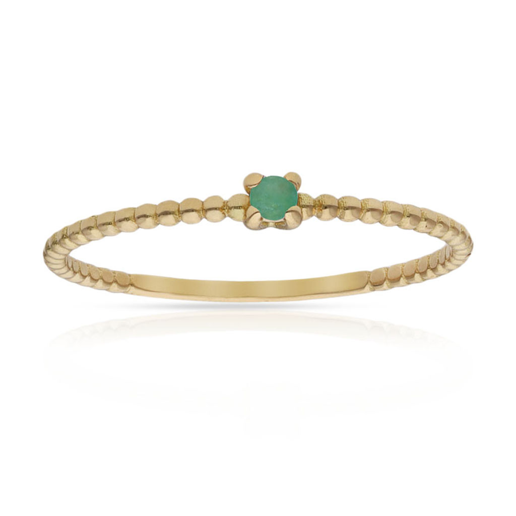 SORTIJA ORO 18KL ESMERALDA FINA