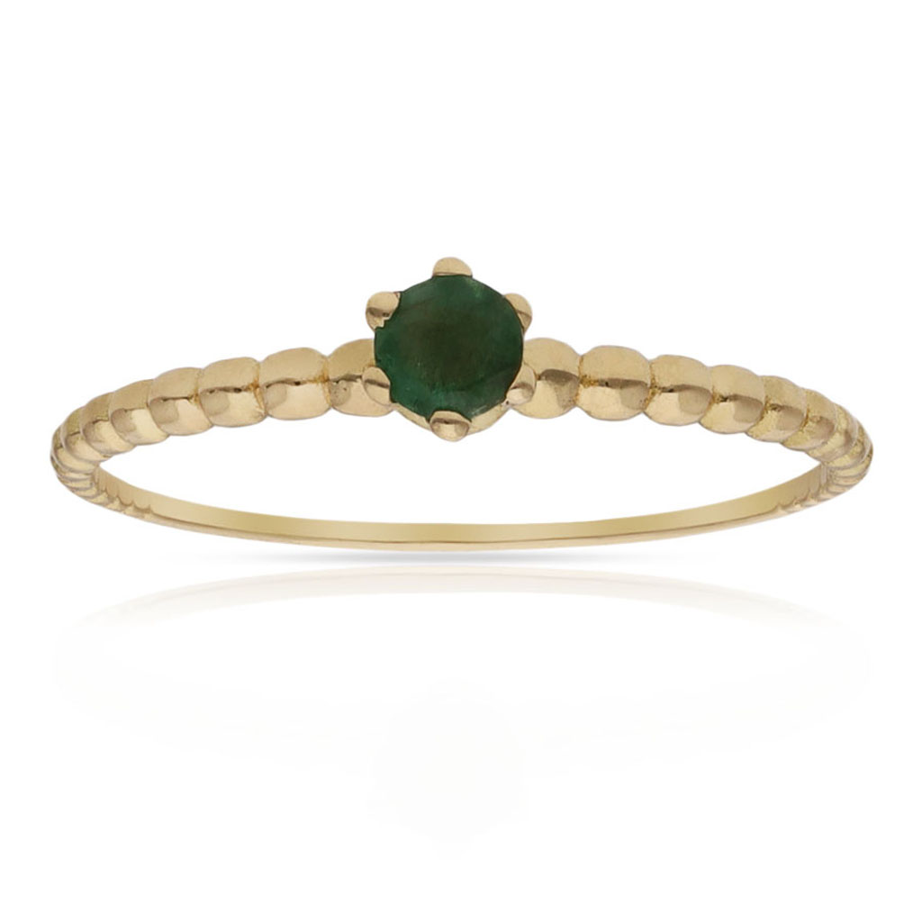 SORTIJA ORO 18KL ESMERALDA FINA