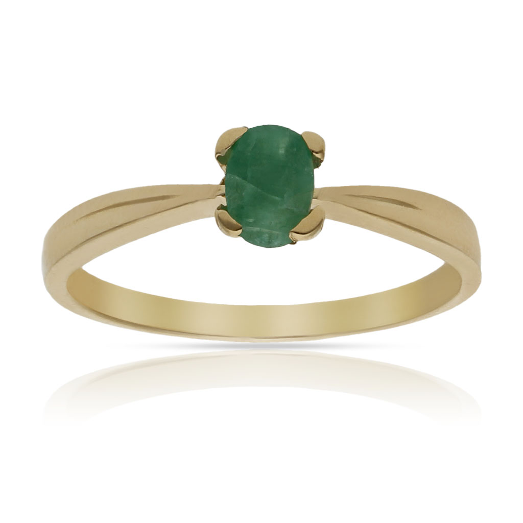 SORTIJA ORO 18KL ESMERALDA FINA