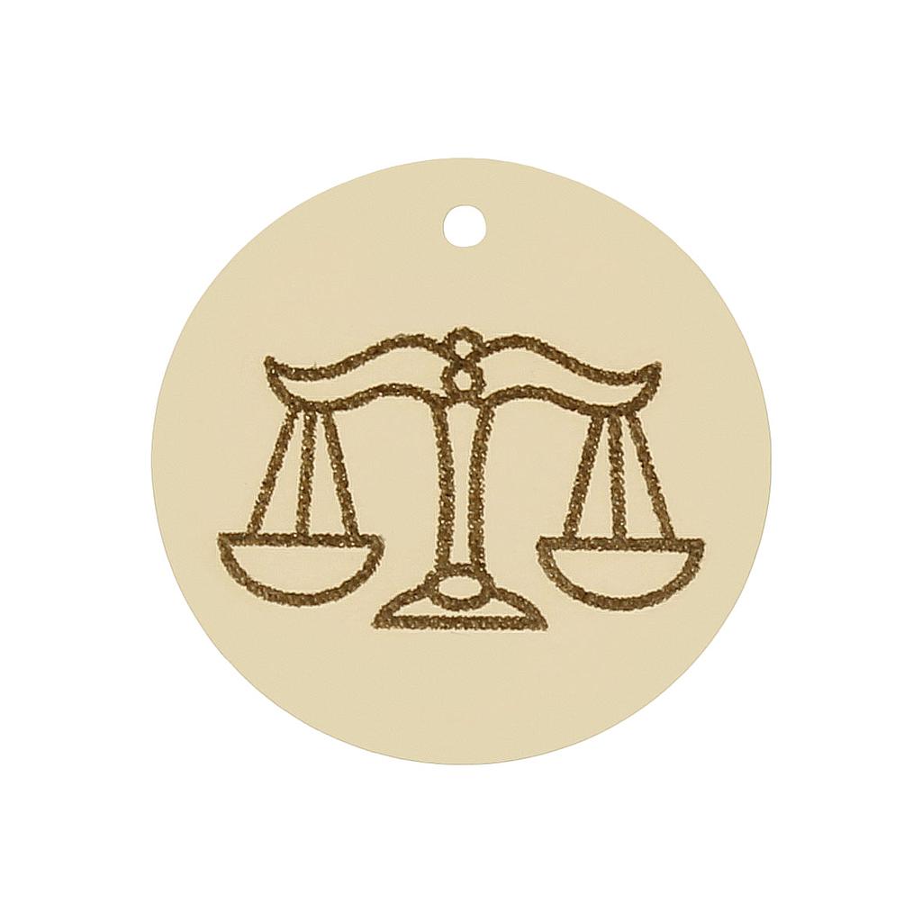 MI HISTORIA - ABALORIO HOROSCOPO LIBRA ORO 18KL