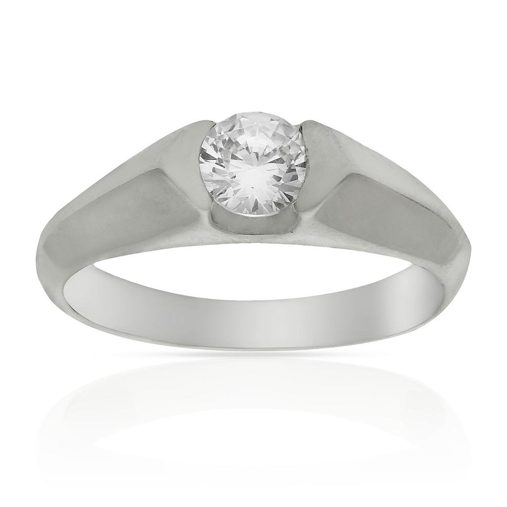 SORTIJA ORO BLANCO 18KL CIRCONITA