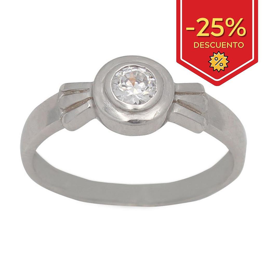 SORTIJA ORO BLANCO 18KL CIRCONITA