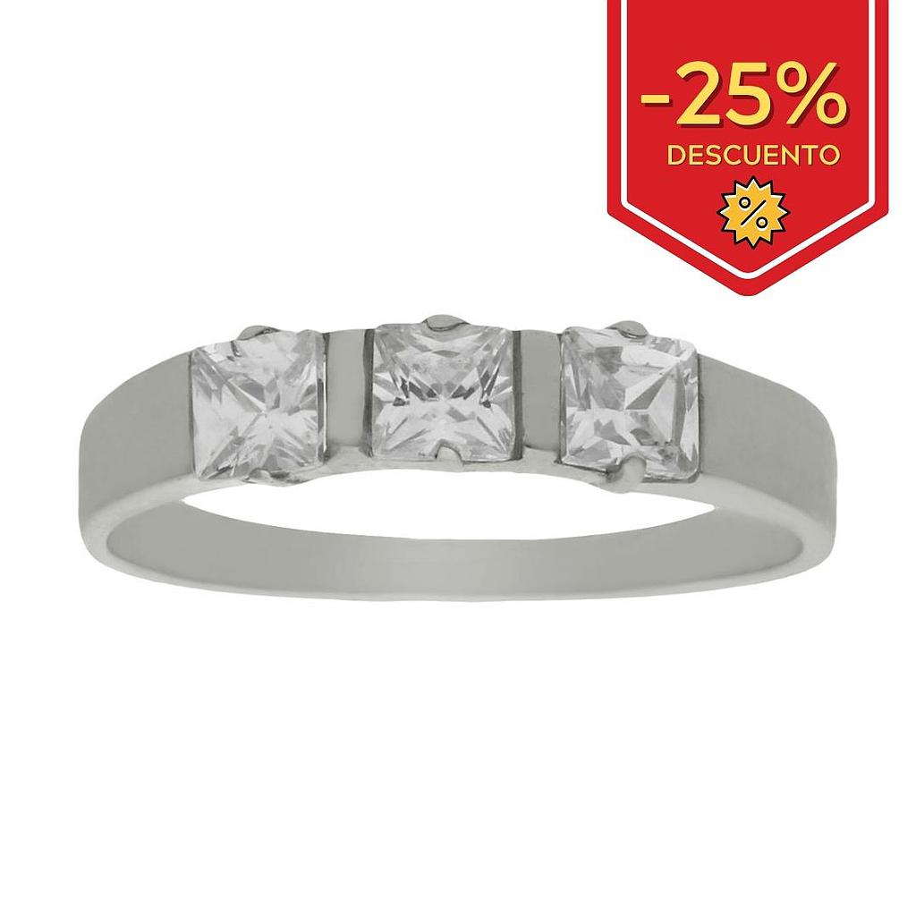 SORTIJA ORO BLANCO 18KL CIRCONITAS