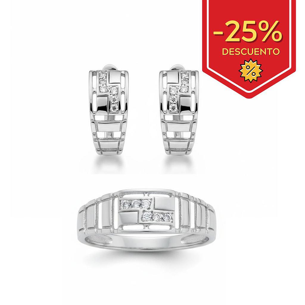 SORTIJA ORO BLANCO 18KL CIRCONITAS