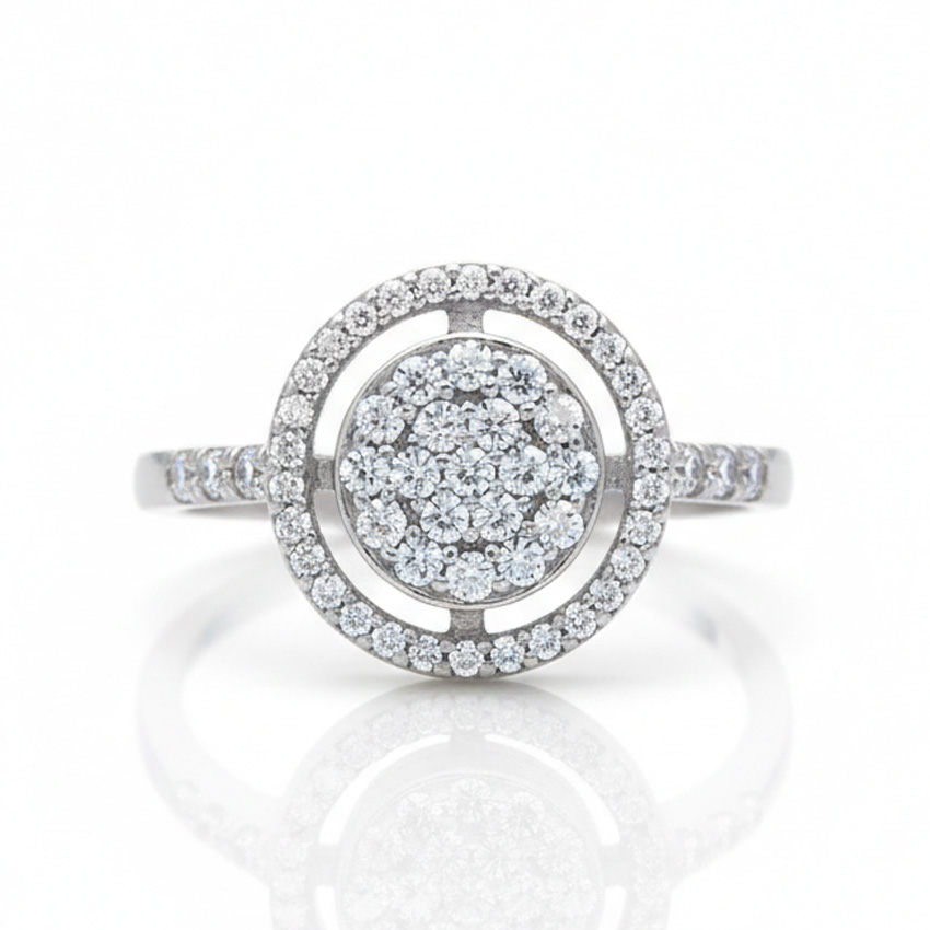 SORTIJA ORO BLANCO 18KL CIRCONITAS