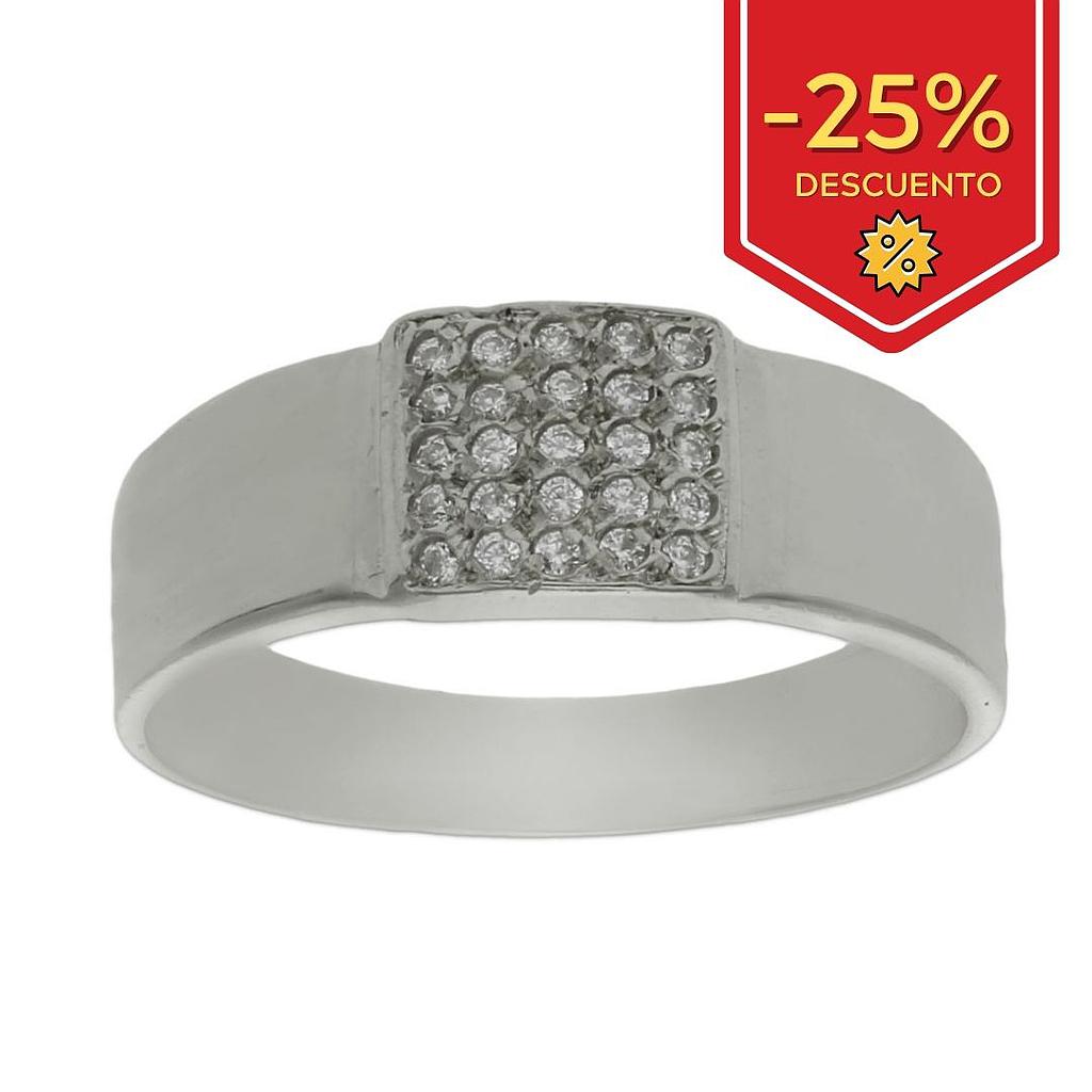 SORTIJA ORO BLANCO 18KL CIRCONITAS