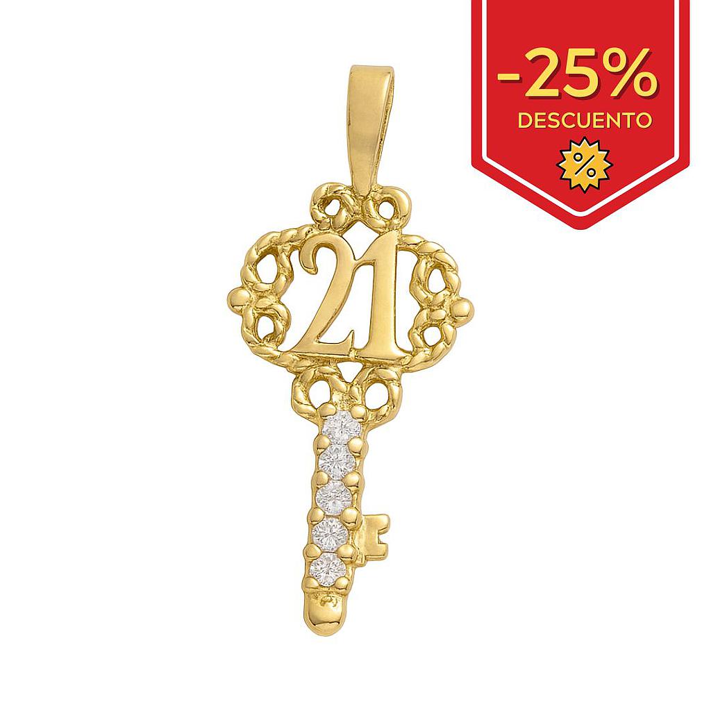 COLGANTE EN ORO DE 18KL LLAVE