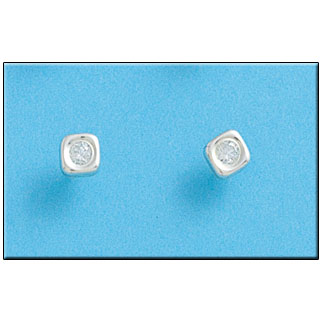 PENDIENTE CUADRADO PEQUEÑO PLATA 925MM