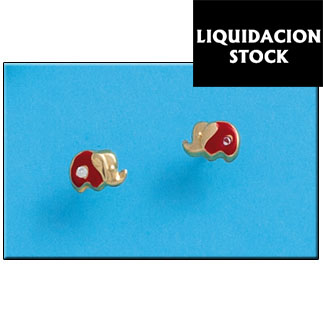 PENDIENTE ELEFANTE - PLATA 90 Y ORO 10