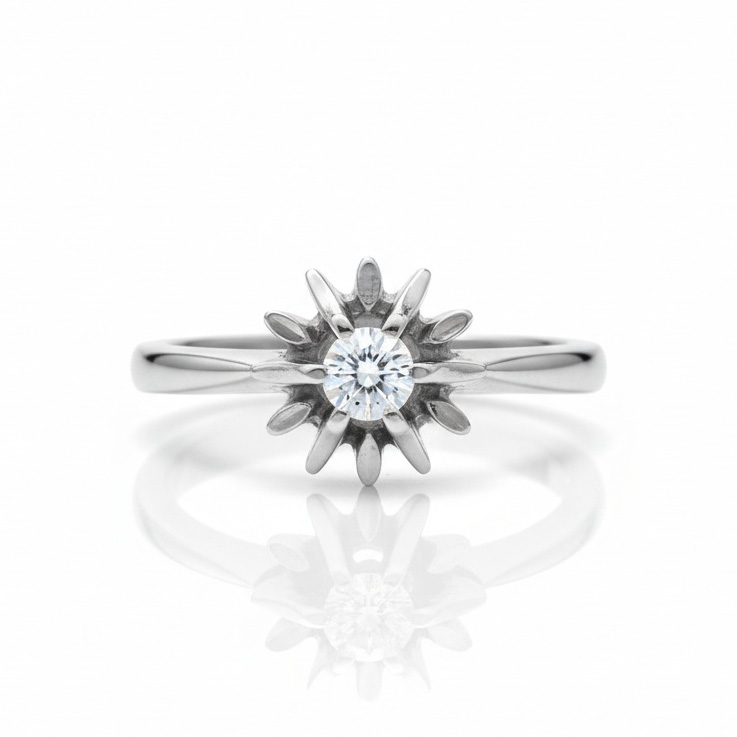 SORTIJA ORO BLANCO 18KL DIAMANTE