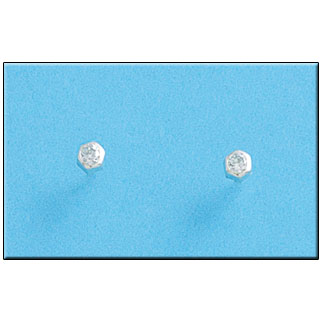 PENDIENTE HEXAGONAL PEQUEÑO PLATA 925MM