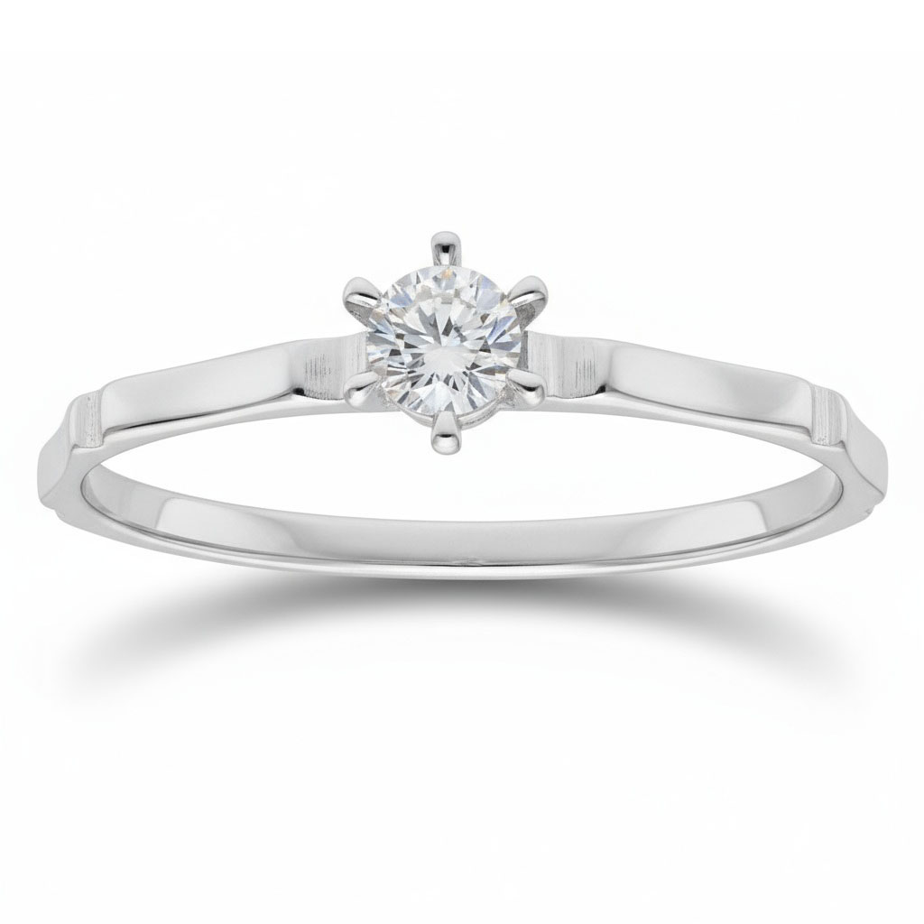 SORTIJA ORO BLANCO 18KL DIAMANTE