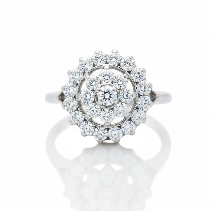 SORTIJA ORO BLANCO 18KL DIAMANTES