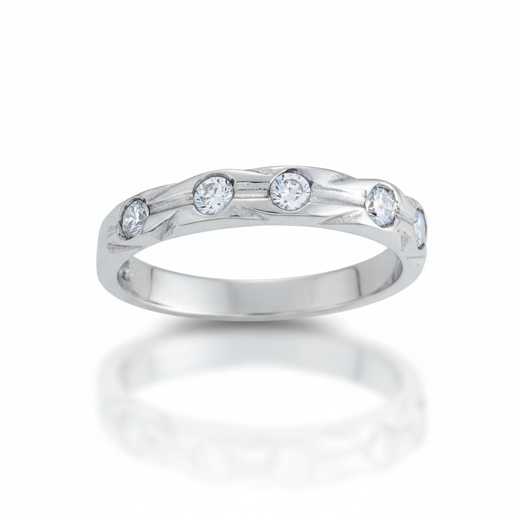 SORTIJA ORO BLANCO 18KL DIAMANTES