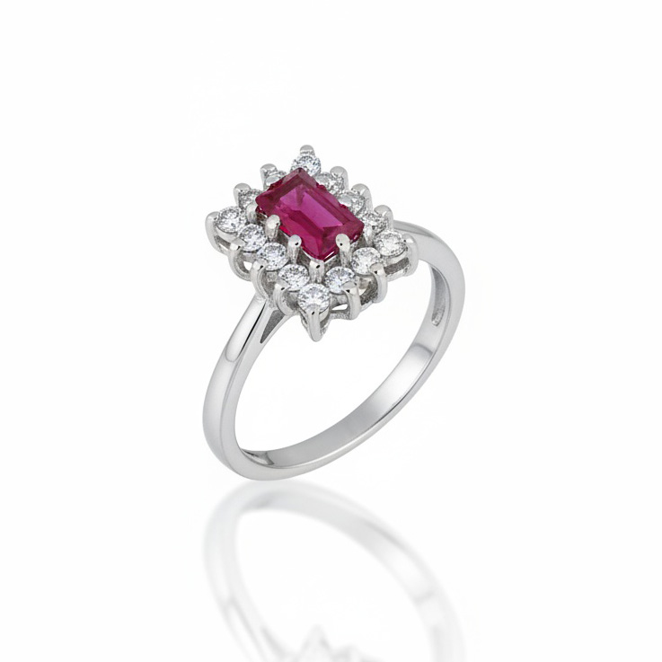 SORTIJA ORO BLANCO 18KL DIAMANTES