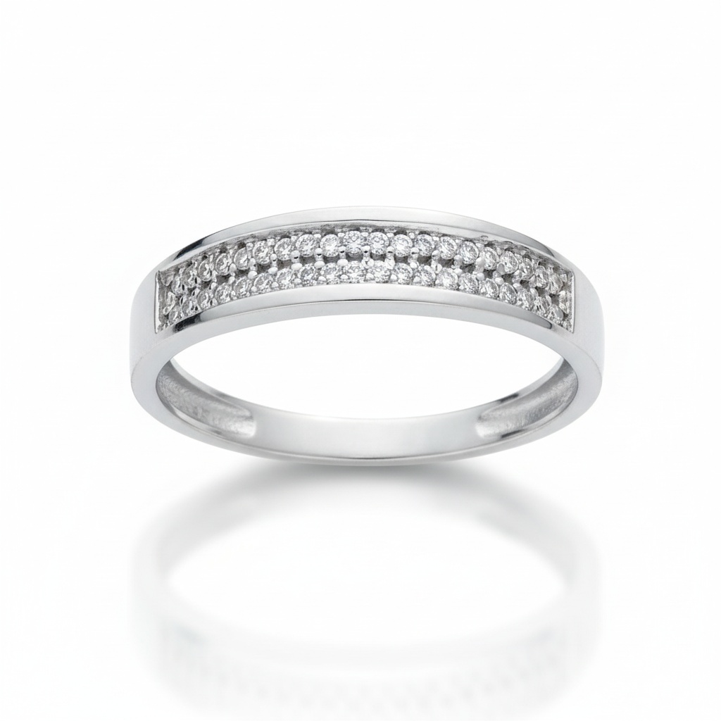 SORTIJA ORO BLANCO 18KL DIAMANTES - STOCK