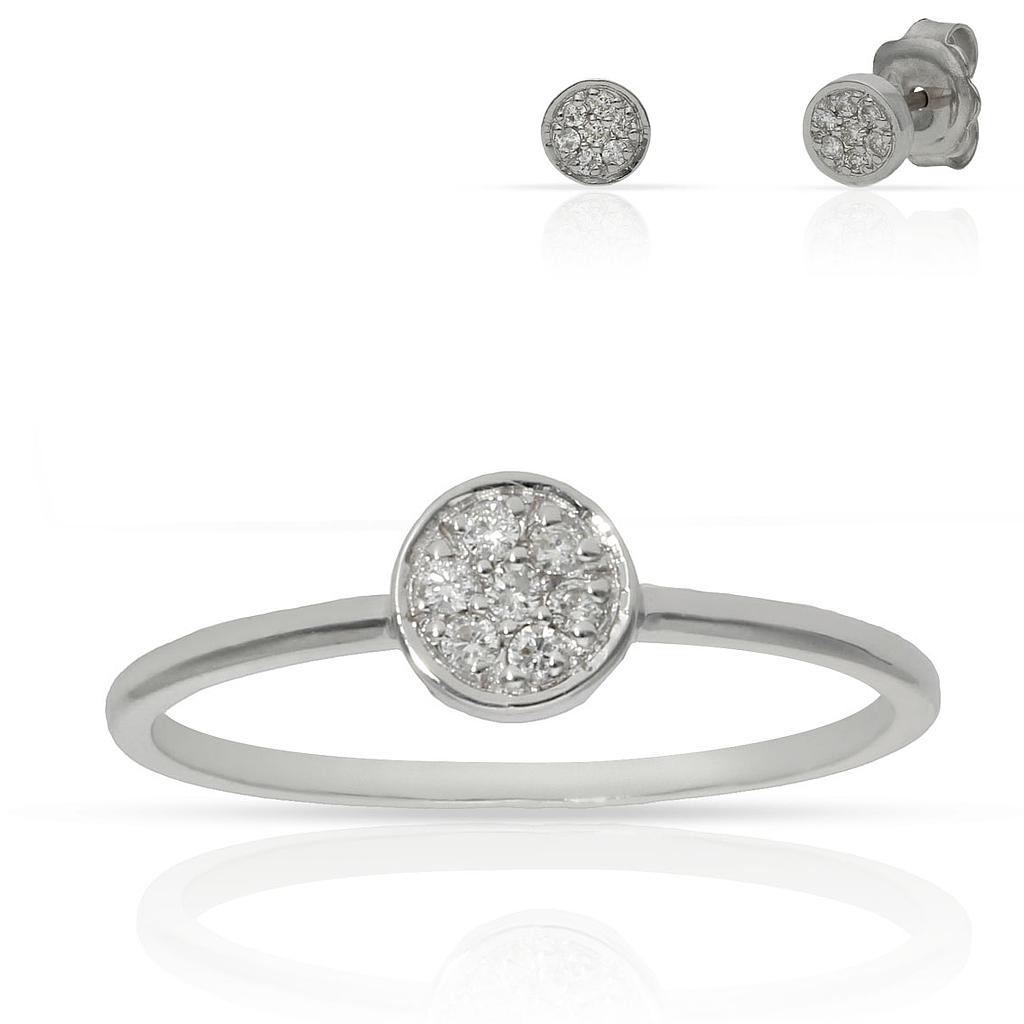 SORTIJA ORO BLANCO 18KL DIAMANTES - STOCK