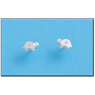 PENDIENTE TORTUGA PEQUEÑA PLATA 925MM
