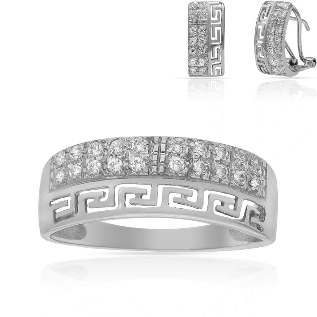 SORTIJA ORO BLANCO 18KL GRECA
