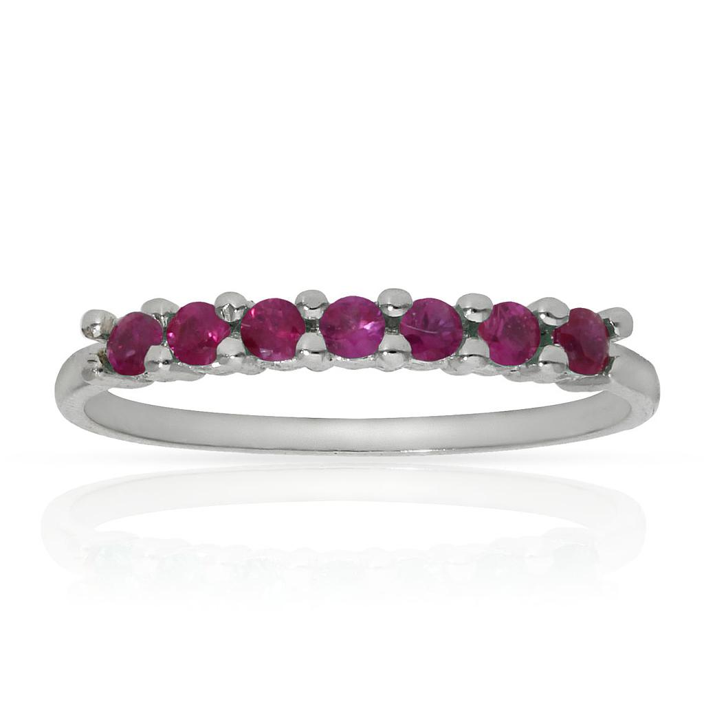 SORTIJA ORO BLANCO 18KL RUBIES FINOS - STOCK