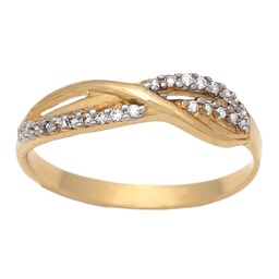 [S617] SORTIJA EN ORO DE 18KL CIRCONITAS