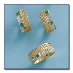 [S3123] SORTIJA EN ORO DE 18KL CRISOPAL VERDE