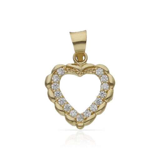 COLGANTE ORO 18KL CORAZON CIRCONITAS